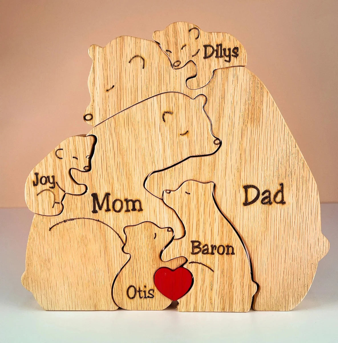 Personalized Wooden Family Puzzle: Unique and Timeless Keepsake 