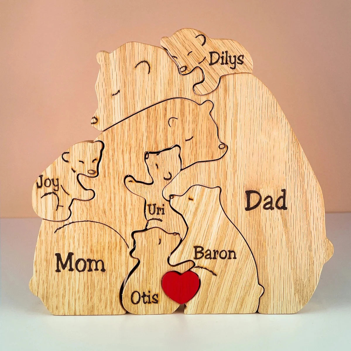 Personalized Wooden Family Puzzle: Unique and Timeless Keepsake 