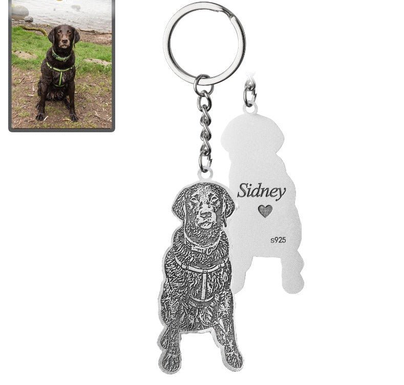 Porte-clés Silhouette de chien